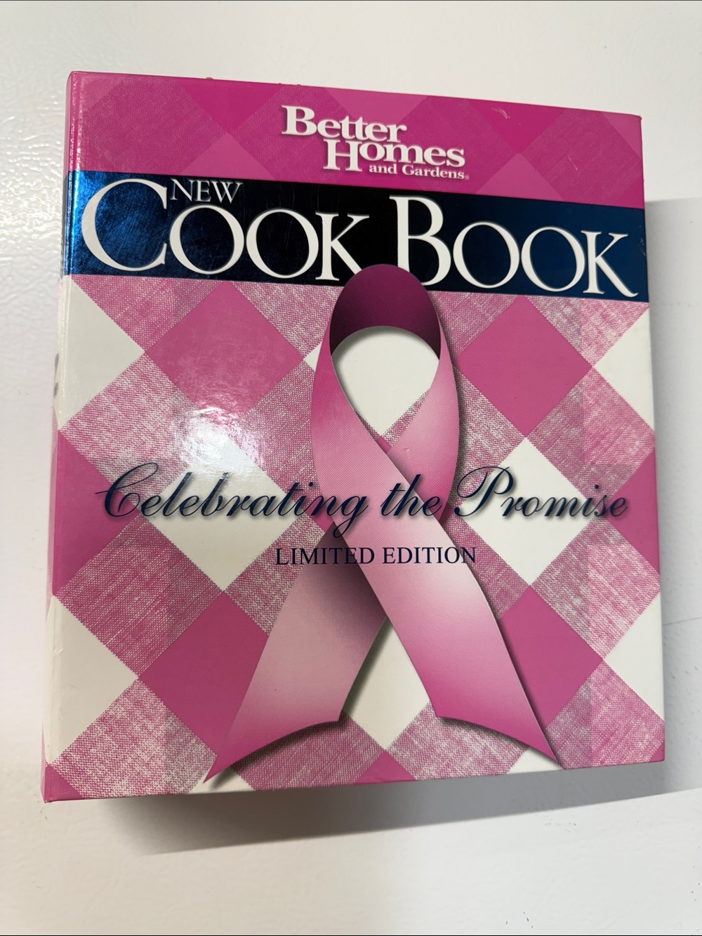 Better Homes And Gardens Pink Gingham Cookbook with Ribbon Emblem